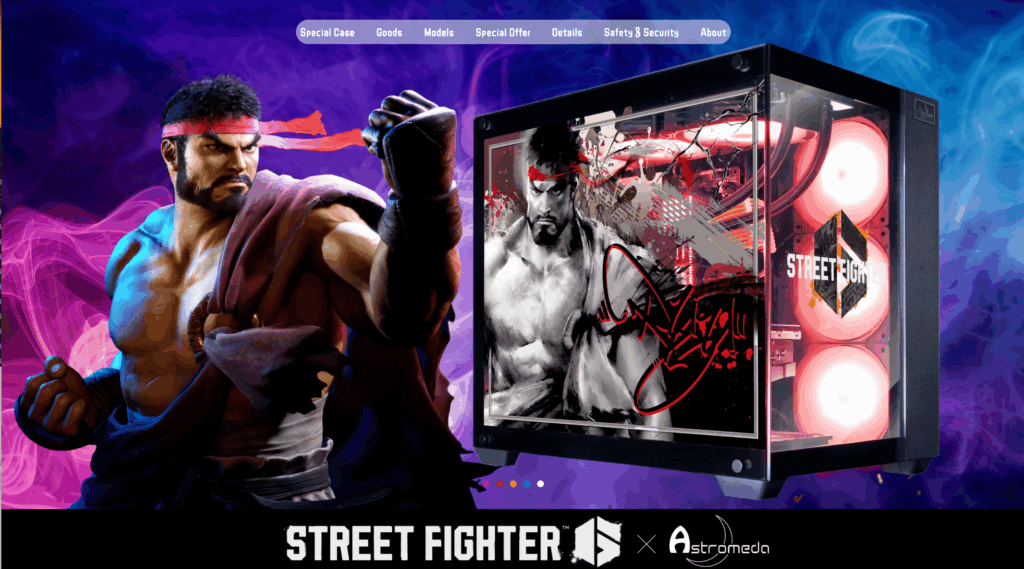 「Street Fighter6」×「Astromeda」コラボレーションPC LP / Shopify